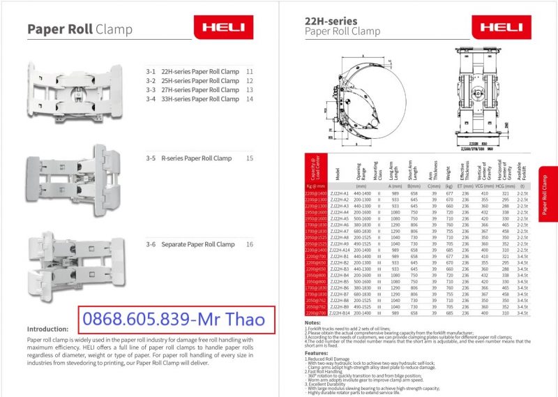 kẹp cuộn tròn xe nâng